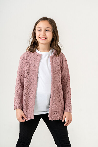 Cloudy Kids Kız Çocuk Yazlık  Ajurlu  Hırka