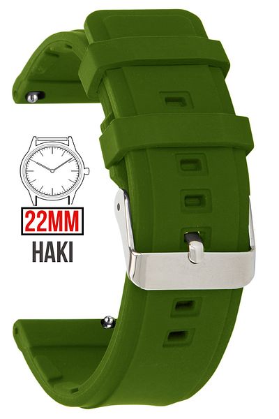 COBRA 22mm Fossil-Welder-Casio-Seiko-Omega-Armani Watch Compatible Silicone Watch Band - Strap Mslk22