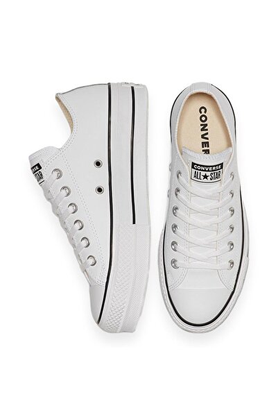 Converse 561680C Chucktaylor All Star Leather Plat Beyaz Unisex Ayakkabı