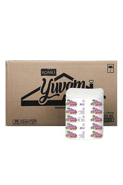 Komili Leaf Colored Komıli Nest Table Top Dispenser - 12X300 Napkin