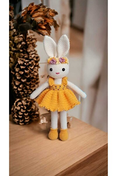Genel Markalar amigurimi elbiseli tavşan sarı