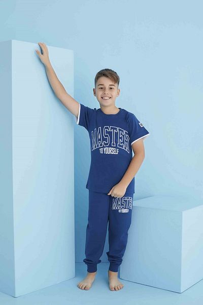 Tarık Boy's Cotton Short Sleeve Pajama Set