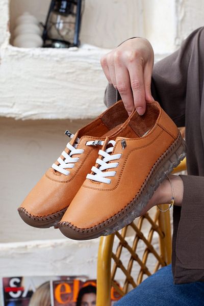 Adım Adım Women's Genuine Leather Extra Light Orthopedic Shoes