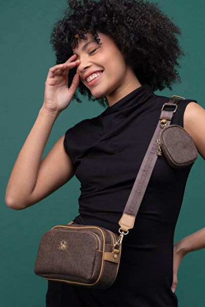 United Colors of Benetton Geantă crossbody de damă BENETTON, maro-camel, BNT1292