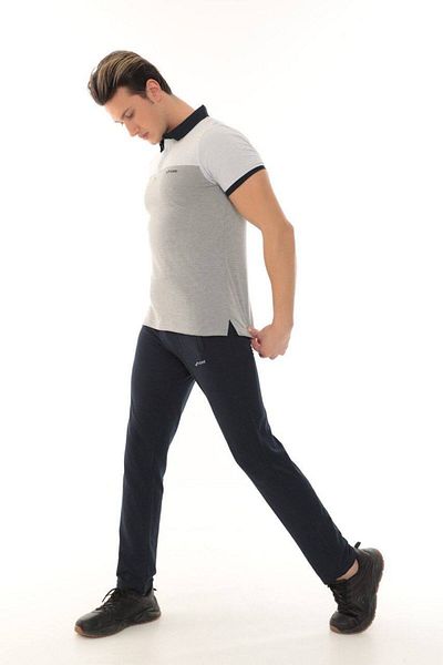 FORE SPORT Ανδρικό μπλουζάκι με γκρι Navy Blue Polo Collar