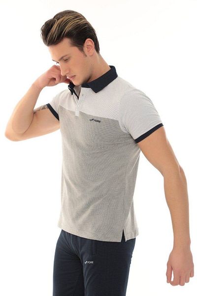 FORE SPORT Ανδρικό μπλουζάκι με γκρι Navy Blue Polo Collar