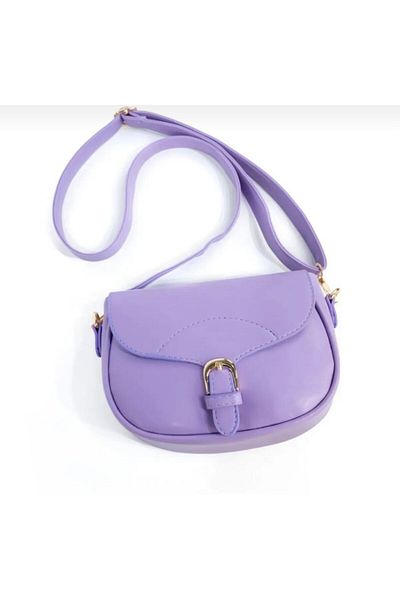 Mercan Stores Women's Tan Covered Crossbody Bag with Buckle and Belt