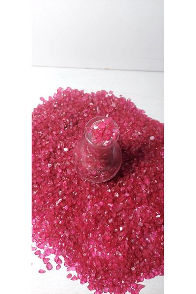 YENİ HEDİYELİK DÜNYAM Fuchsia Broken Glass Hand-Cut-Free Broken Glass from Broken Epoxy 900Gr