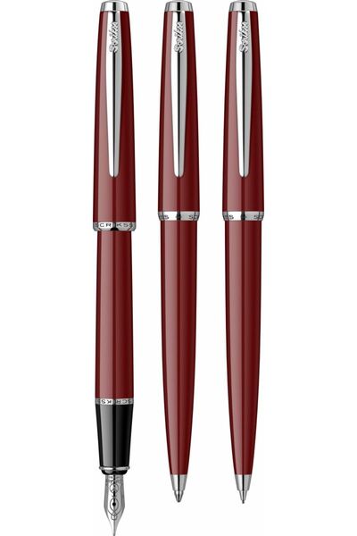 Scrikss 33 Vintage Kalem Seti 3 lü Bordo