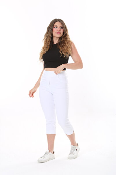 Era Lisa Ψηλόμεσο Lycra Large Size Capri με ελαστική μέση