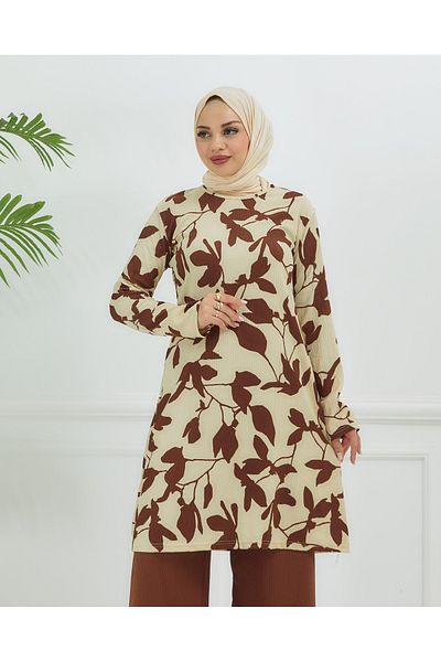 TUTUYA TEXTIL Bürümcük Fabric Leaf Patterned Double Set