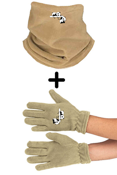 Fanze Set guler panda, căciulă și mănuși zrn4441