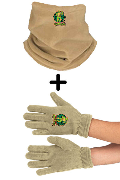 Fanze Set de mănuși și căciuliță cu guler pentru gât Țestoasele Ninja zrn4442