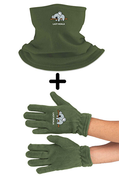 Fanze Set de mănuși Lazy Koala Guler Beanie zrn5049