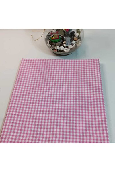 YS HOME TEKSTİL غطاء طاولة بمربعات باللون الوردي