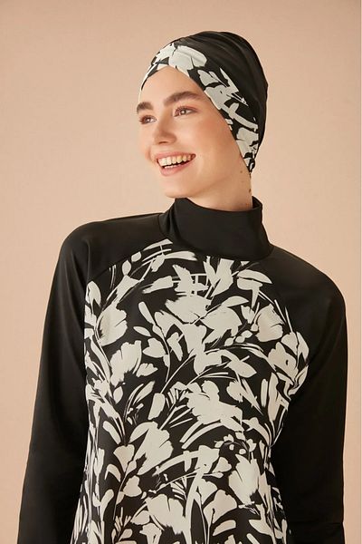 SUWEN Σετ μαγιό με μοτίβο Hijab