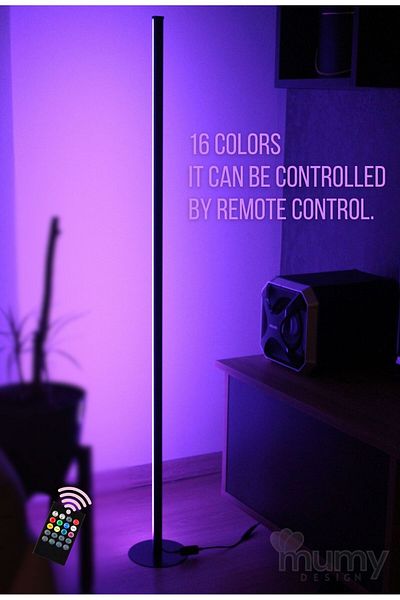 ÖZER LİGHT Decorative Corner Led Floor Lamp with Rgb Control 16 Colors