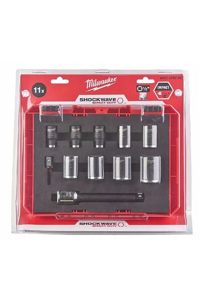 Milwaukee Milwaukee Socket Industrial.Impact SHW 1/2" STD Set - 11 Pieces T4932478290