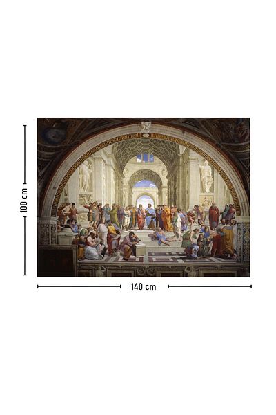 KanvasSepeti Copertă de perete a școlii Raffaello Sanzio din Atena - Pictură texturată în ulei