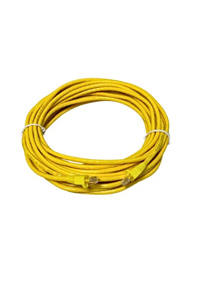 Zerlina 2 Metre Cat 6 Sarı Ethernet Network Kablosu Modem Bilgisayar Kamera S...