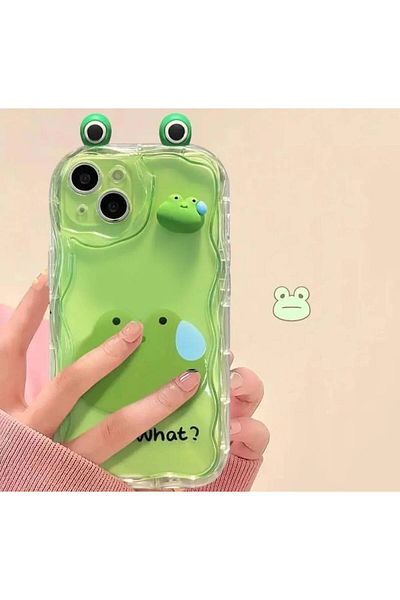 Go Aksesuar حافظة سيليكون شفافة متوافقة مع هاتف آيفون 13 و14 مع تصميم للأذن