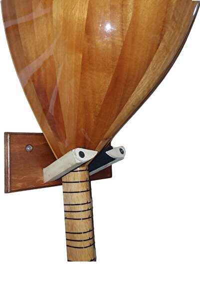 Donizetti Sağlam Ahşap Bağlama Saz Cura Duvar Askısı Standı Ceviz - Koleksiyonculara Ozel