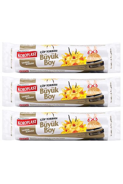 Koroplast Large Size Vanilla Scented Garbage - Pack of 10 X3Ad Drawstring