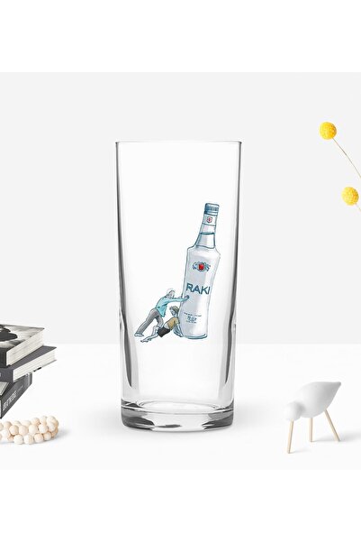 Bk Gift Kişiye Özel İsimli DTF Eğlenceli Rakı Tasarımlı Rakı Bardağı-3