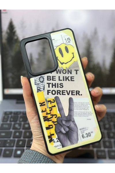 Go Aksesuar جراب سيليكون متوافق مع هاتف Xiaomi Redmi Note 12 Pro 5G بتصميم مرآة إلى الأبد