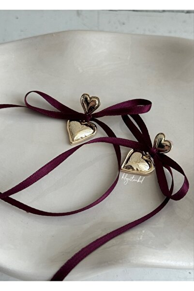 KİLİGİSTANBUL KALPLİ FİYONK KÜPE 4 CM