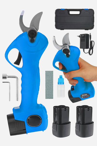 MOONSHOP Alman 288 Vf  Kömürsüz Motor Akülü Bağ Makası Dal Budama Kesme Makas...