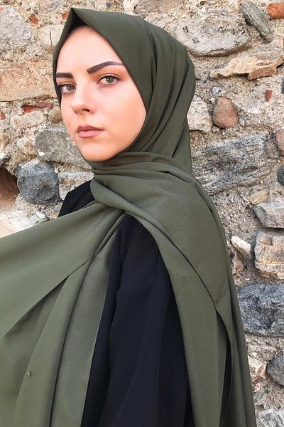 Stella Medina Silk Shawl Khaki