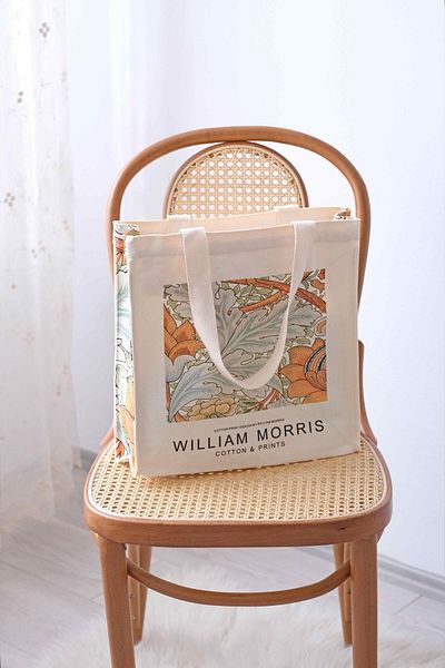 Buka Shops William Morris Yellow Flower Tote Bag Canvas Bag