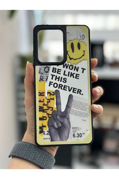 Go Aksesuar جراب سيليكون متوافق مع هاتف Xiaomi Redmi Note 12 Pro 5G بتصميم مرآة إلى الأبد