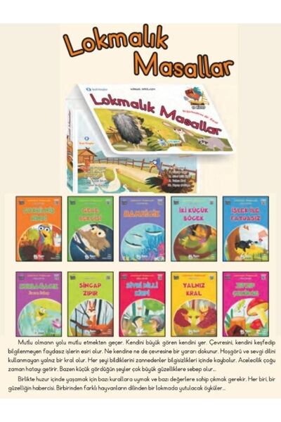 Üçgen Yayıncılık lokmalık masallar serisi (10kitap)