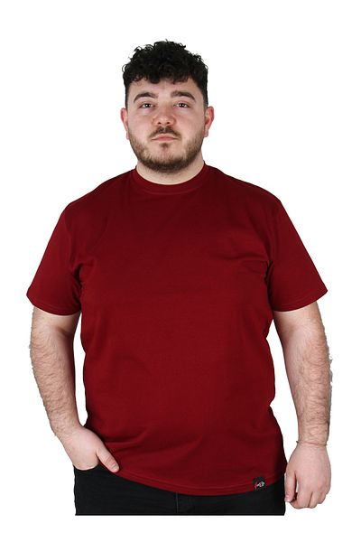 ekis collection Μπλουζάκι με λαιμόκοψη μεγάλου μεγέθους μπορντό