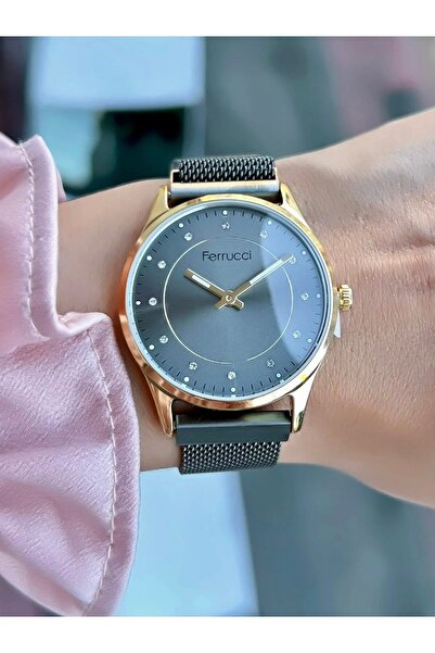 Ferrucci Women's Wristwatch Waterproof Wicker Magnet Cord Product Gift Bracelet