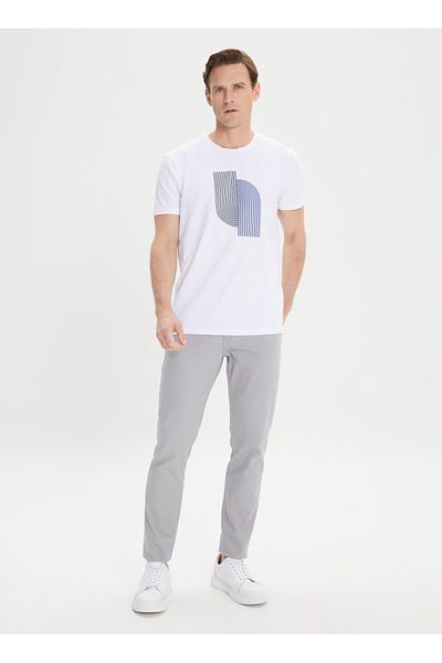 ALTINYILDIZ CLASSICS Altıny Yıldız Herren-T-Shirt in Weiß – 4A 4824200023