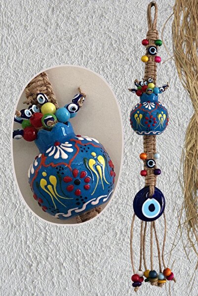 Art inside Seramik Boncuklu Mavi Nar Duvar Dekorasyon Objesi Dekoratif Otanti...