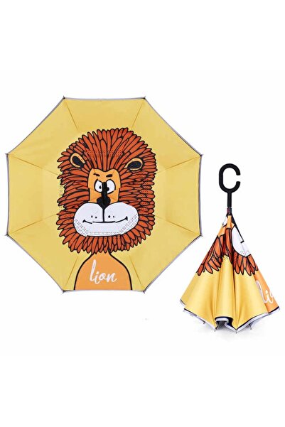 Aksesuar Çocuk Şemsiye Ters Şemsiye Lion