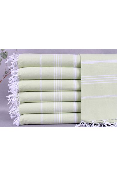 Kayra Export Pestemal Pistachio Green 100x180 سم قطن Pestemal حزمة العريس Pestemal