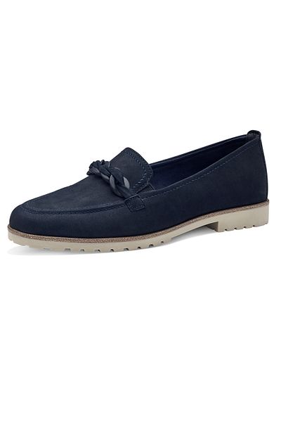 Tamaris Damen Halbschuhe Slipper 1-24200-42 Blau 805 Navy Leder mit TOUCH-IT