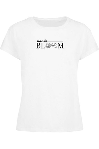 Merchcode Damen Ladies Pretty Time to Bloom - Box Tee