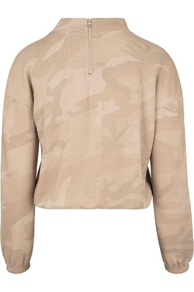 Urban Classics Damen Ladies Camo Turtleneck Crew