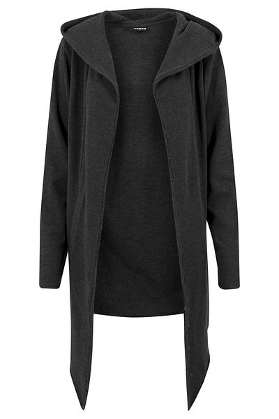 Urban Classics Langer Cardigan mit offener Kante und Kapuze für Herren