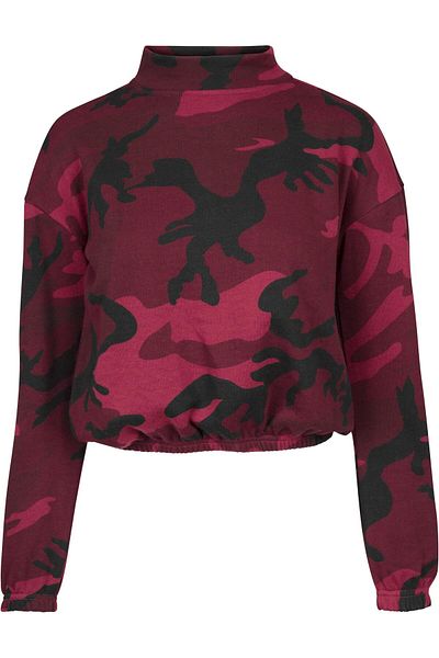 Urban Classics Damen Ladies Camo Turtleneck Crew
