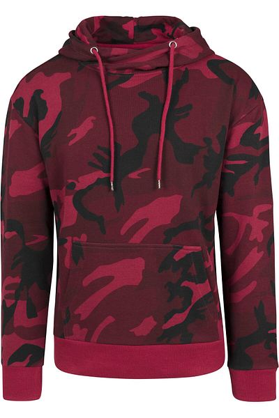 Urban Classics Herren-Kapuzenpullover mit hohem Kragen und Camouflage-Muster