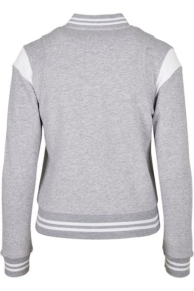 Urban Classics Damen Ladies Organic Cotton Inset College Sweatjacke