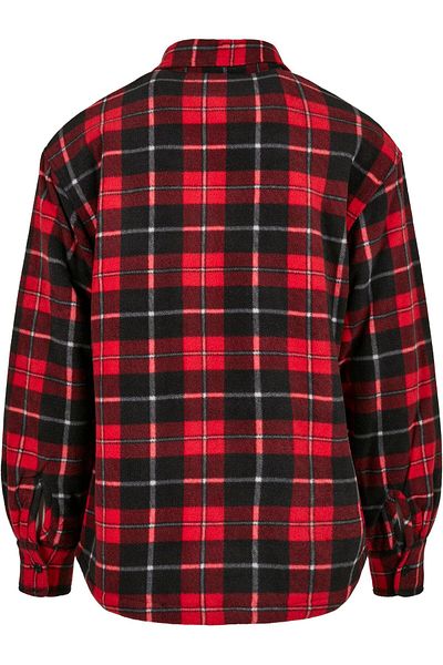 Urban Classics Karierte Hemdjacke mit Teddyfutter für Herren