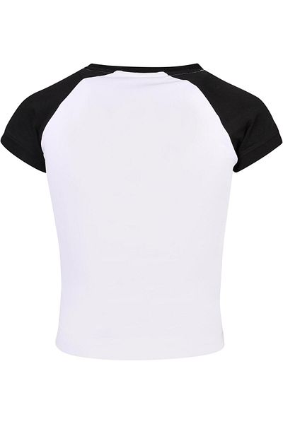 Urban Classics Kurzes Retro-Baseball-T-Shirt aus Bio-Stretch für Damen